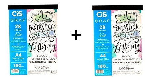 2 Blocos De Exercício Brush Lettering  Karol Stefanini - Cis 1