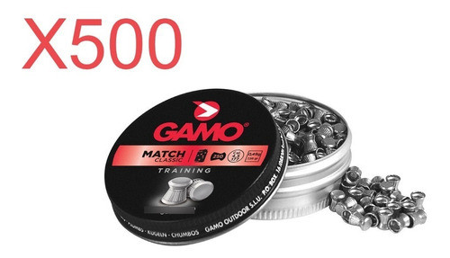 Pack Balines Gamo Match 5.5 X 500 Uni Aire Comprimido Y Co2 1