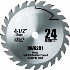 Sierra Circular  Madera 4.5 Pulgadas 24 Dientes Amoladora 0