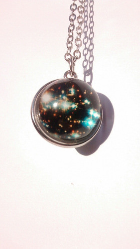 Collar Universo Cumulo De Estrellas Esfera 12mm Astronomí 0