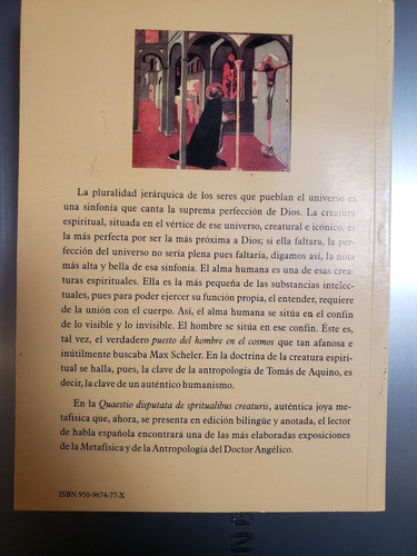 Las Creaturas Espirituales De Santo Tomas De Aquino Bilingüe 1