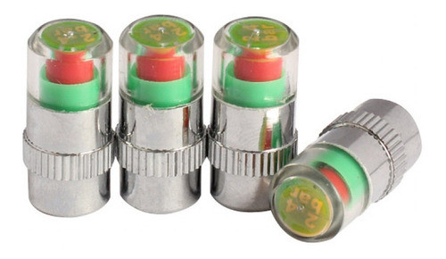 Tapa Valvula Indicador Presion Juego Rueda Auto 32 A 40 Psi 0