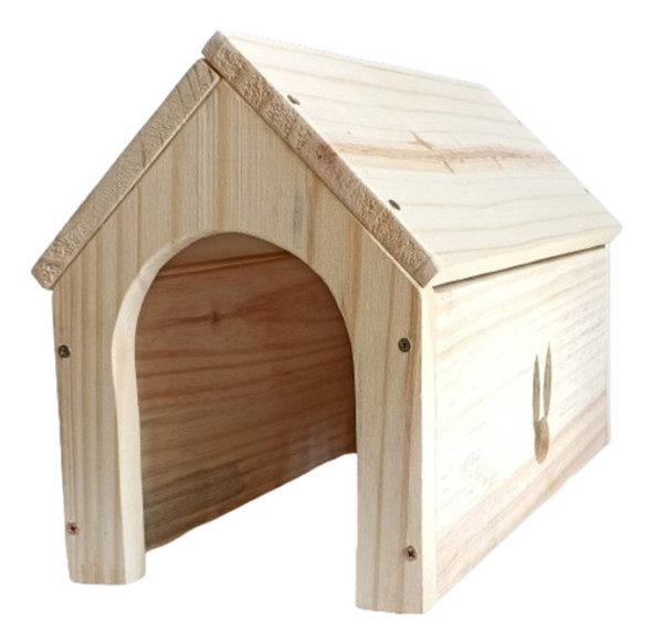 Casinha Para Decoração Pascoa De Coelho De Madeira 0