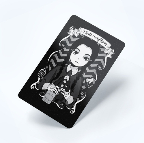 Adesivo De Cartão Wandinha Addams 0
