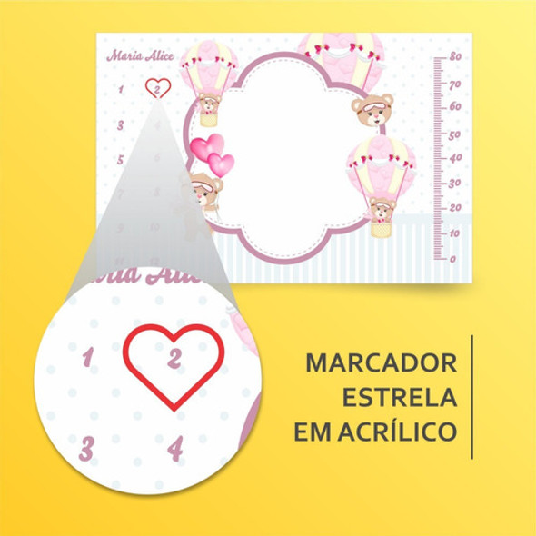 Tapete Mêsversário Tema Ursinha Baloeira 1
