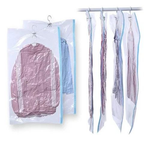 Set X 2 Bolsa Al Vacio Percha Para Colgar Ahorra Espacio 0