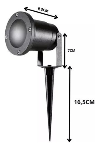 Estaca Para Jardin Aluminio Apta Led Exterior Led 7w Full 1