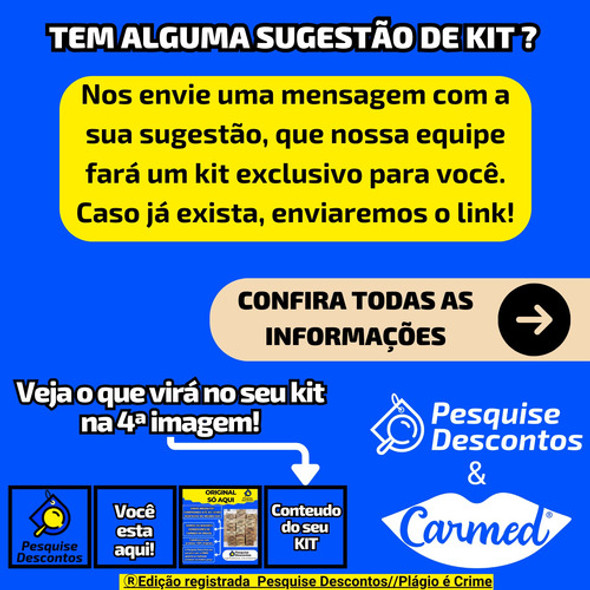 Kit 6 Carmed - Fini + Maçã Do Amor + Bff Glitter + Beijinho 1 Kit 6 Carmed - Fini + Maçã Do Amor + Bff Glitter + Beijinho 1
