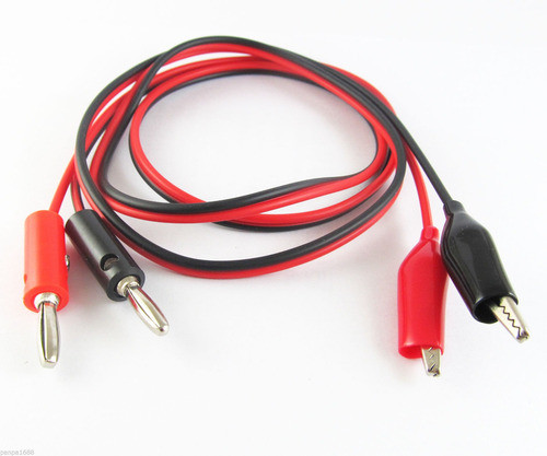 Clip De Cocodrilo De 1m/3,3 Pies 1pair A 4 Mm Cable De Prueb 0