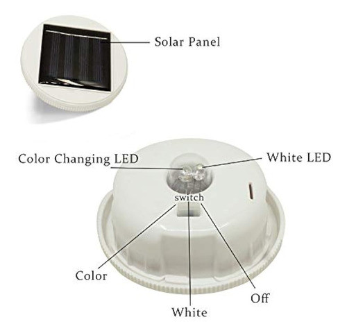Paquete De 2 Lámparas De Mesa De Bola De Cristal Solares Imp 1