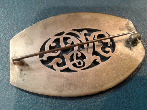 Prendedor De Plata Broche Criollo Oro 55 Mm X 40 Mm Amazona 1