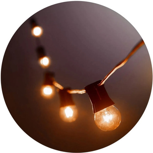 10mts Guirnalda De Luces Para Exterior Vintage C/ Focos 0
