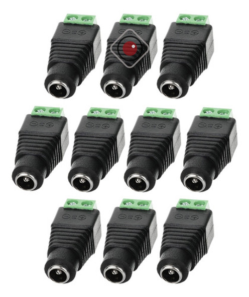 Plug Conector Ficha Alimentación Hembra Utp Cámara Cctv X10 0