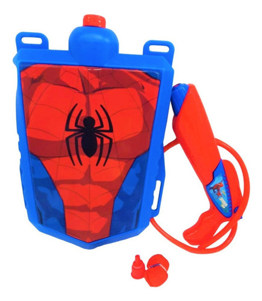 Mochila De Agua Forma Torso De Spiderman Con Pistola Tut 0 Mochila De Agua Forma Torso De Spiderman Con Pistola Tut 0