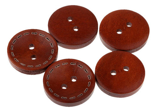 6 X 20x Flatback De Madeira 2 Furos Botões Para De 1