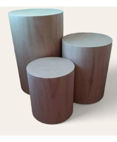 Mesa Cilindrica Sin Pintar( Las 3 Mesas ) Decoracion Fiestas 0