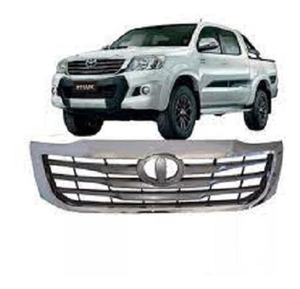 Parrilla Hilux 2012 2013 2014 2015 Gris C/aro Cromado 0 Parrilla Hilux 2012 2013 2014 2015 Gris C/aro Cromado 0