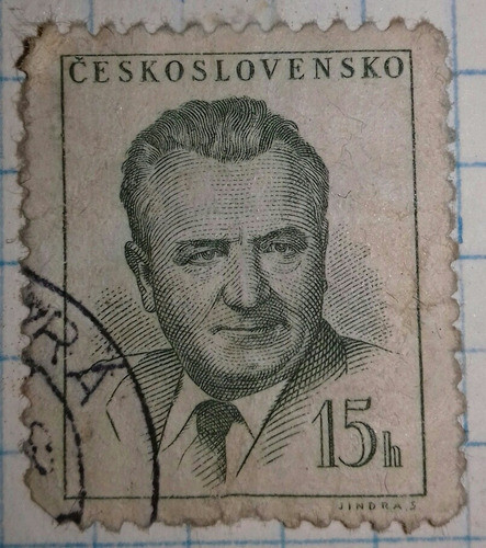 Antiguo Sello Postage  Checoslovaco Ceskoslovensko 15h 0