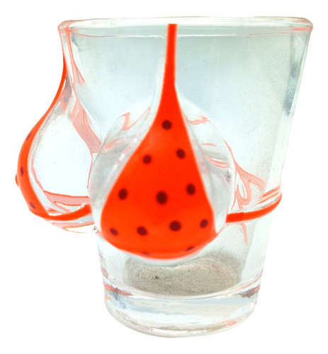 Adorno Vaso Shot Con Corpiño Naranja 0