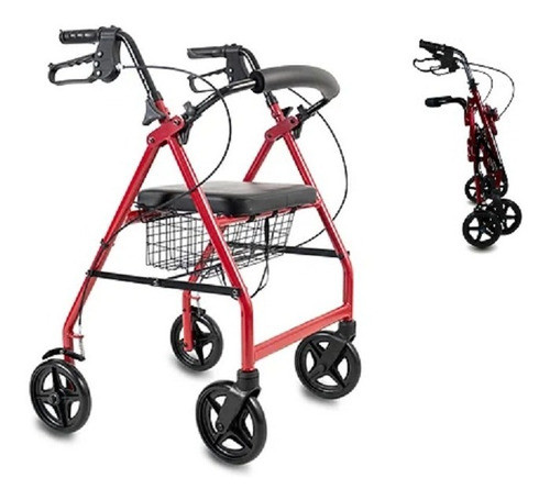 Andador Ortopedico Plegable Asiento Y Canasto Oferta 0