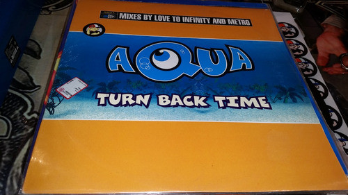 Aqua Turn Back Time Vinilo Maxi Promo Dinamarca 1998 0