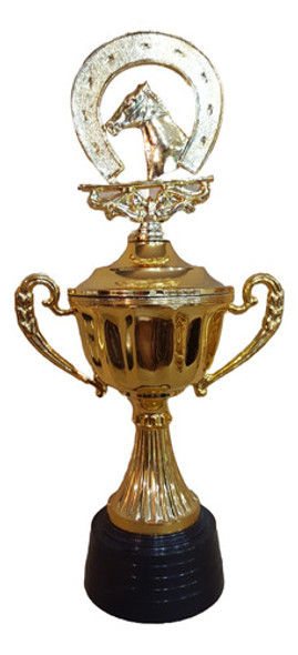 Copa Plástica Asas Trofeo Equitación Caballo 27cm Económica 0