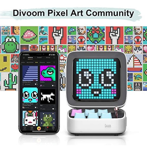 Divoom Ditoo Pixel Art Gaming Altavoz Bluetooth Portátil Con 1