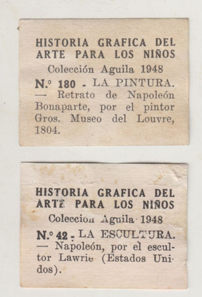 1948 Figuritas De Napoleon En El Arte Unicas Vintage Uruguay 1