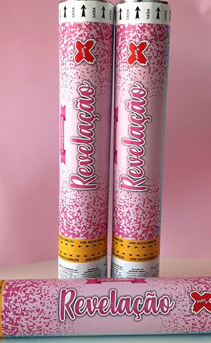 Chá Revelação Menina 3 Lança Confete Rosa 1