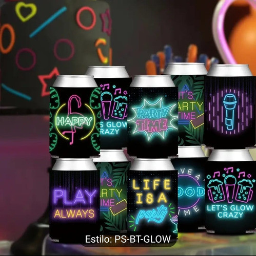 Fundas Para Latas O Vasos De Bebidas Brillan En La Oscuridad 1