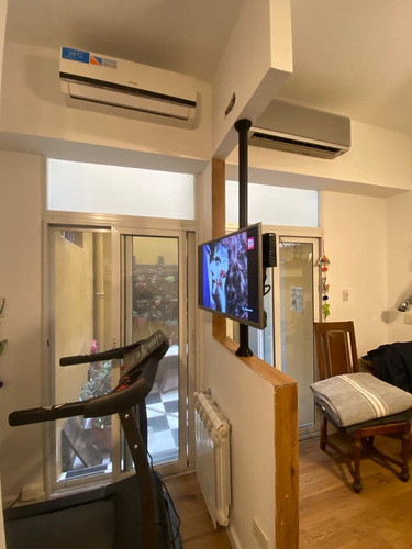 Separador De Ambientes Giratorio Para Tv 360° Caño Negro 1