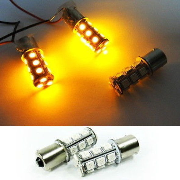 2 X 1156 Ba15s 7506 Ámbar Alta Potencia 18 Smd Led Frente Lu 1
