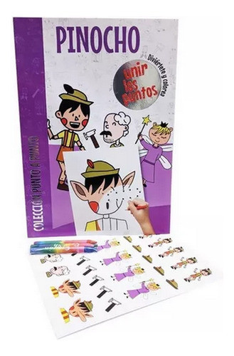 Libro Pinocho Unir Puntos Con Stickers Ploppy 120650 0