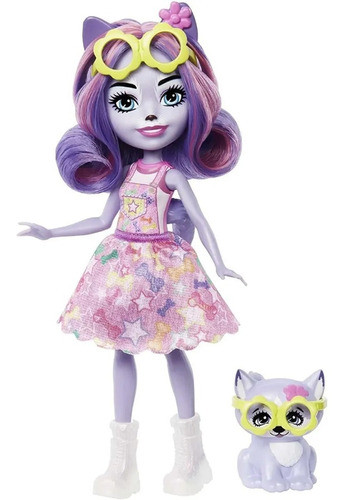Muñeca Enchantimals Mattel Hadley Husky Y Sledder +4 Febo 0