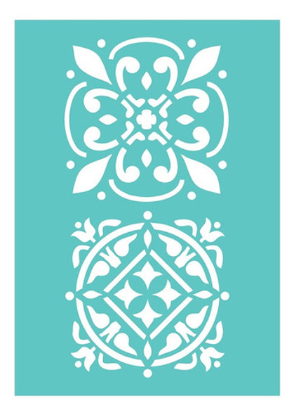 Stenciles Laura Craft Set Azulejos Calcareos 1
