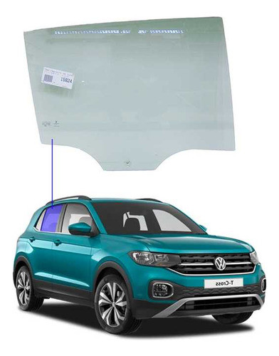 Vidro Porta Traseira Direita Volkswagen T-cross 2021 Agc 0