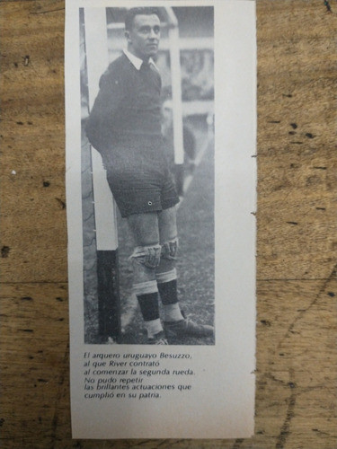 Recorte River Plate 1938 Besuzzo Arquero 0