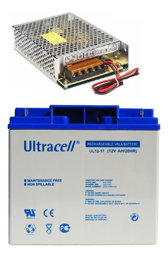 Fuente Alimentacion Switching Ups 12v 8a  + Bat 12v 17a 0
