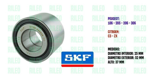 Ruleman Rueda Trasera Peugeot 106 205 206 306 Citroen C3 Zx 1