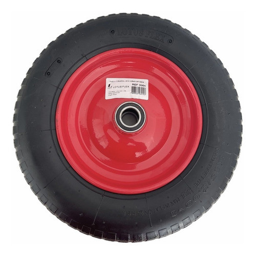 Roda P/ Carrinho De Mão Completa Aro Chapa Pneu Câmara 100kg 0