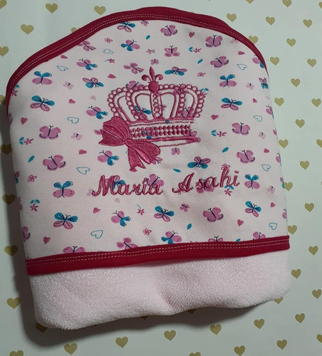 Mantita Y Toallón Bordado Personalizado Para Recien Nacidos 1