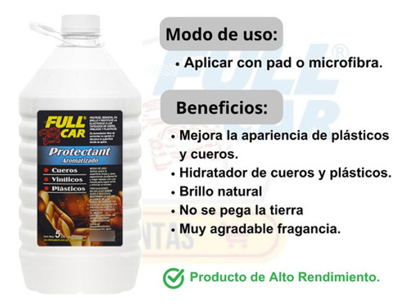 Dressing Interior Protectant Cueros Plásticos Full Car 1