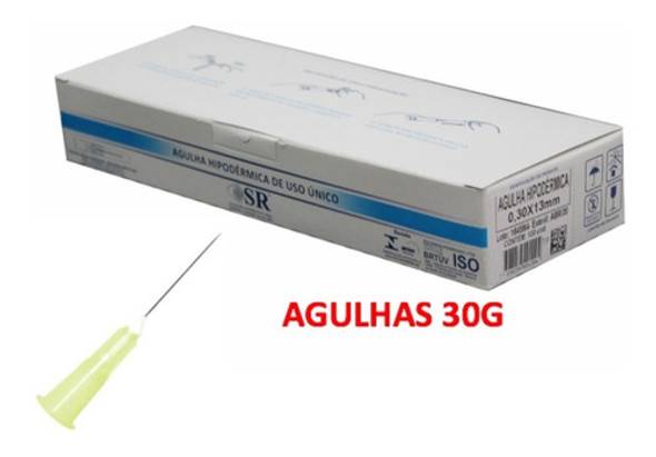 Agulha 30g - 13mm X 0,30mm - 100 Agulhas - Aplic. Botox 1