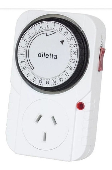 Timer Diletta Temporizador Enchufable Reloj 24h Heladera 220 0