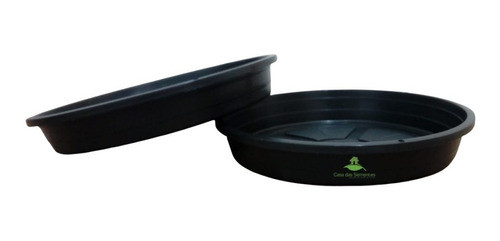 16 Pratos 50 Cm De Diâmetro Para Vasos Pote Cor Preto - Sr 0