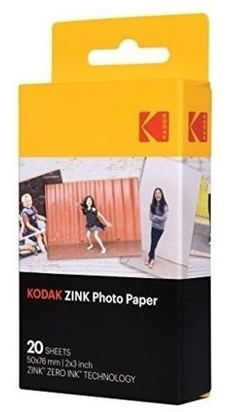 Kodak 2x3 Sticky-backed Zink Photo Paper Paquete De 20 0