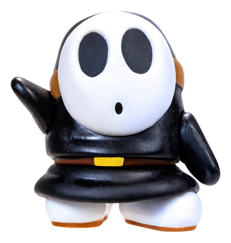 Figura Super Mario Bros Shy Guy 5cm Negro Original Deluxe Pg 1