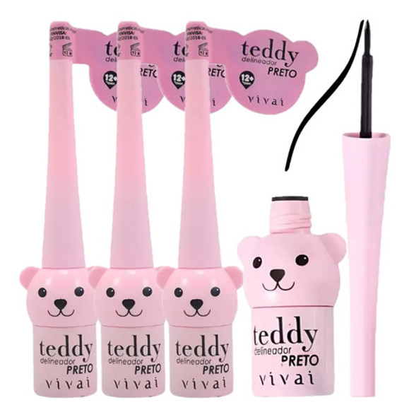 6 Delineador Teddy Preto 2209 Vivai Atacado J 0