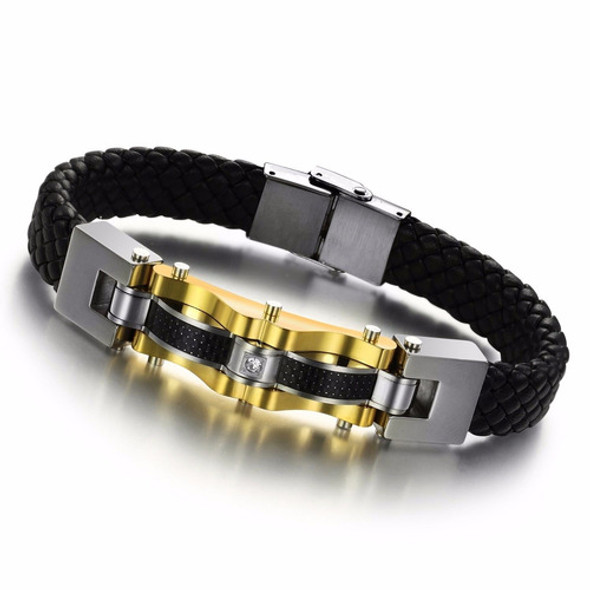 316l Acero Inoxidable Cuero Pulsera Brazalete Kit De Preinst 0