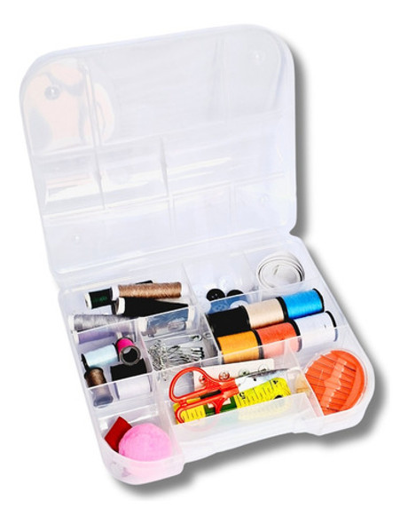 Kit De Costura Com Linha Agulha Dedal Botão Tesoura 85 Peças 0